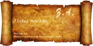 Zichy Adrián névjegykártya